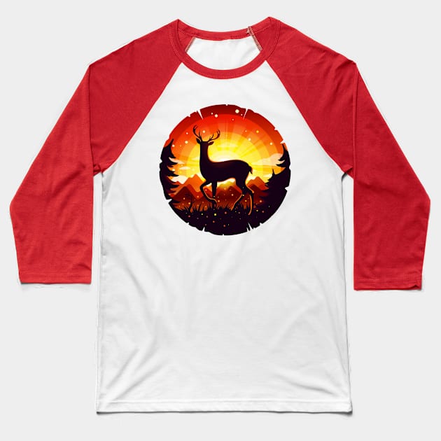 Deer Baseball T-Shirt by Prok_Art